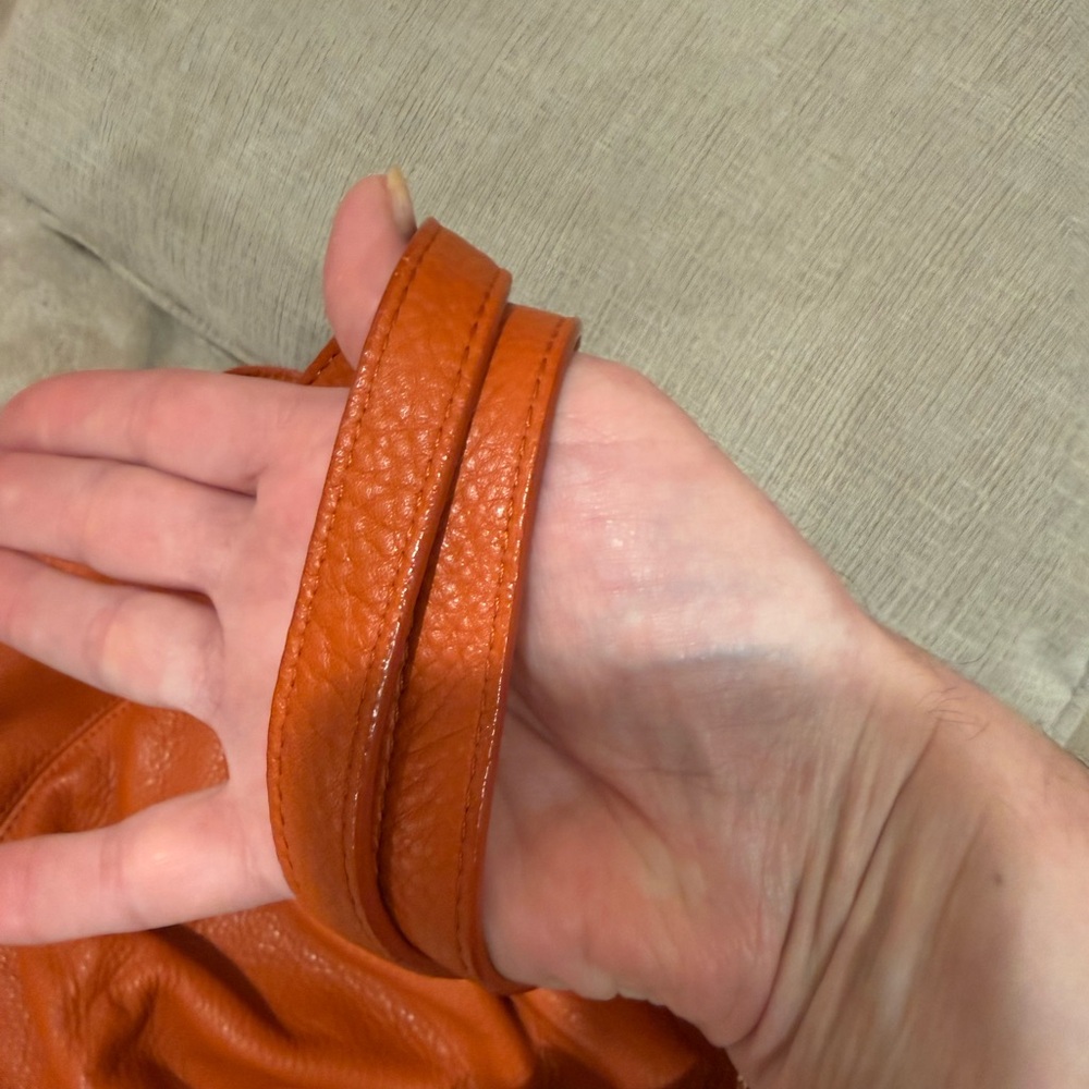 Michael Kors Orange Leather Tote Bag - Picture 11 of 13